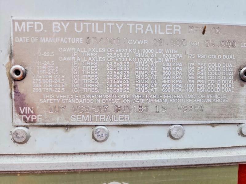 2013 Utility VS2RA Refrigerated Van Trailer