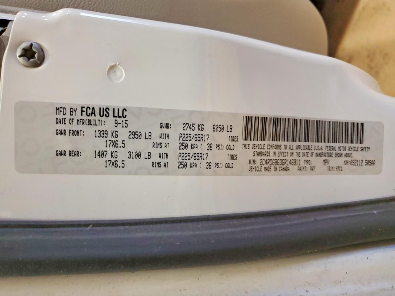 2016 Dodge Grand Caravan se