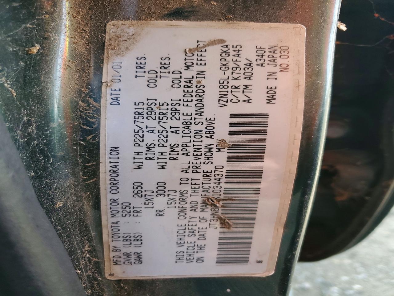 2001 Toyota 4runner SR5