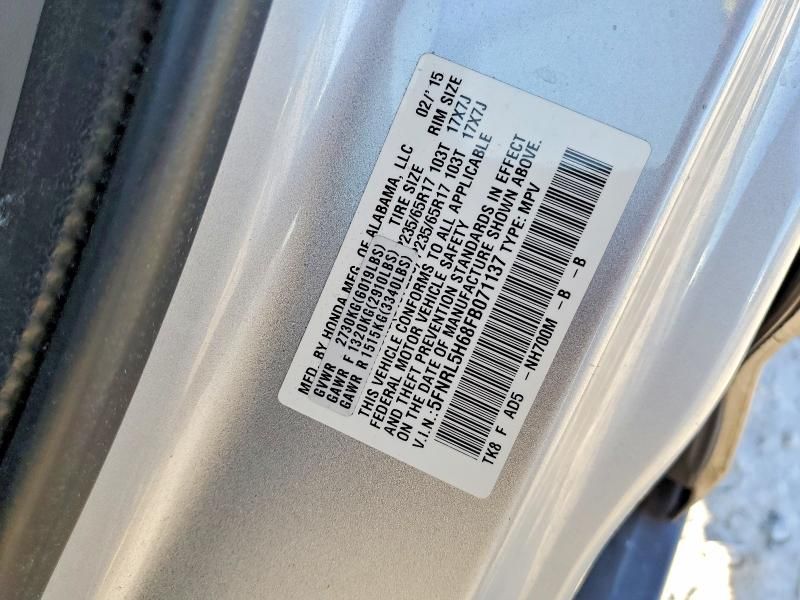 2015 Honda Odyssey exl