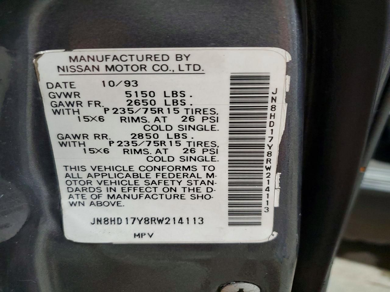 1994 Nissan Pathfinder le