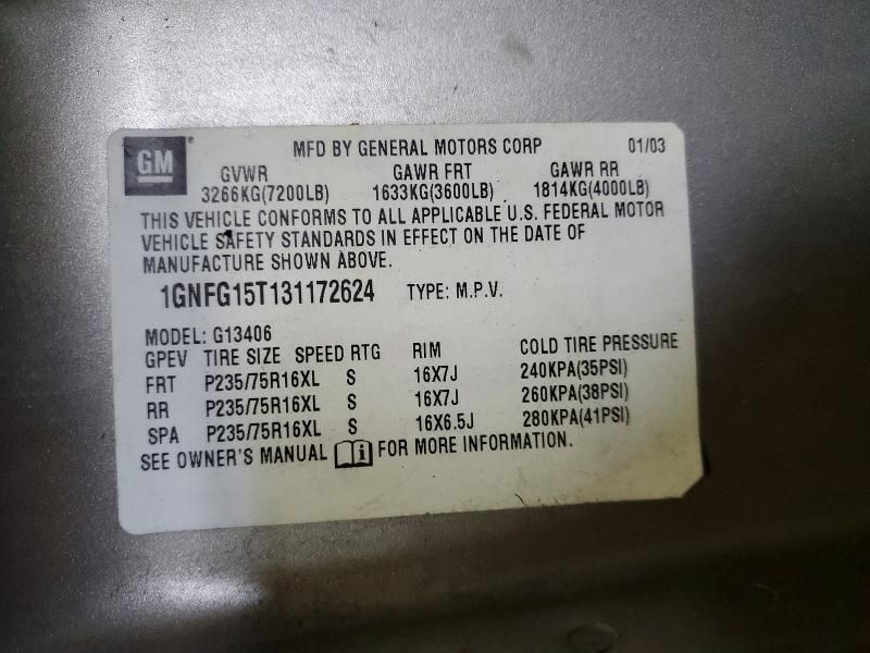 2003 Chevrolet Express G1500 Delivery van