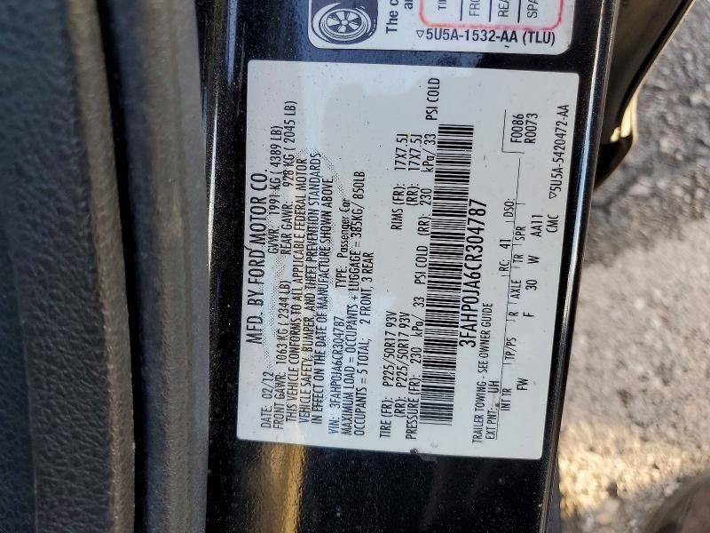 2012 Ford Fusion sel