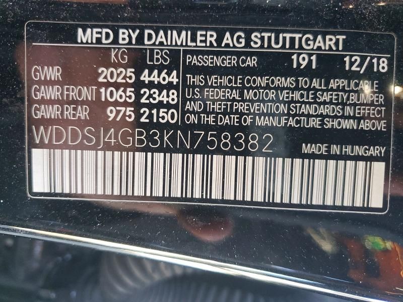 2019 Mercedes-Benz Cla 250 4matic