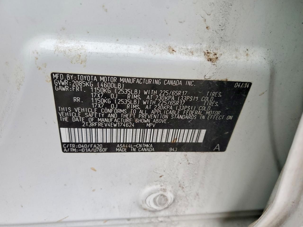 2014 Toyota Rav4 xle