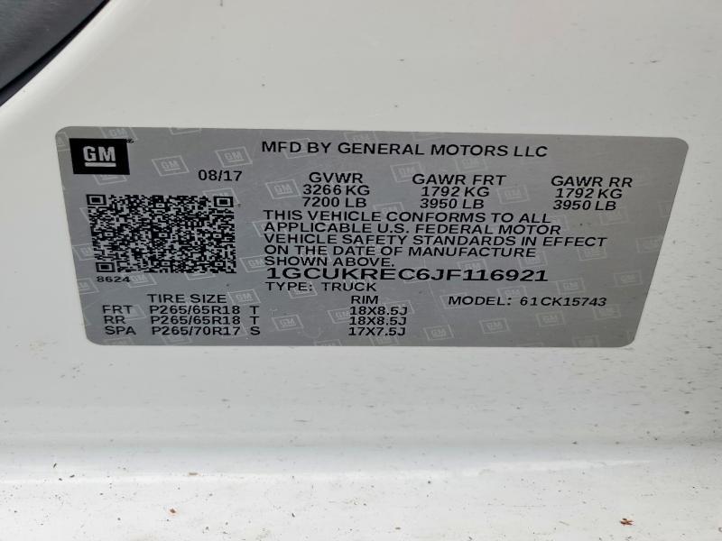 2018 Chevrolet Silverado K1500 lt