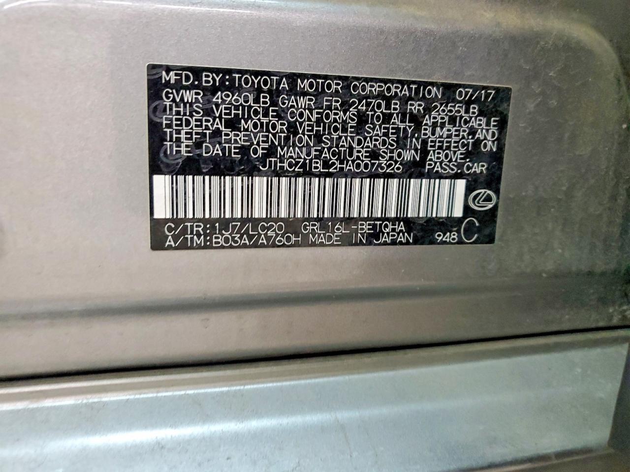 2017 Lexus Gs 350 Base