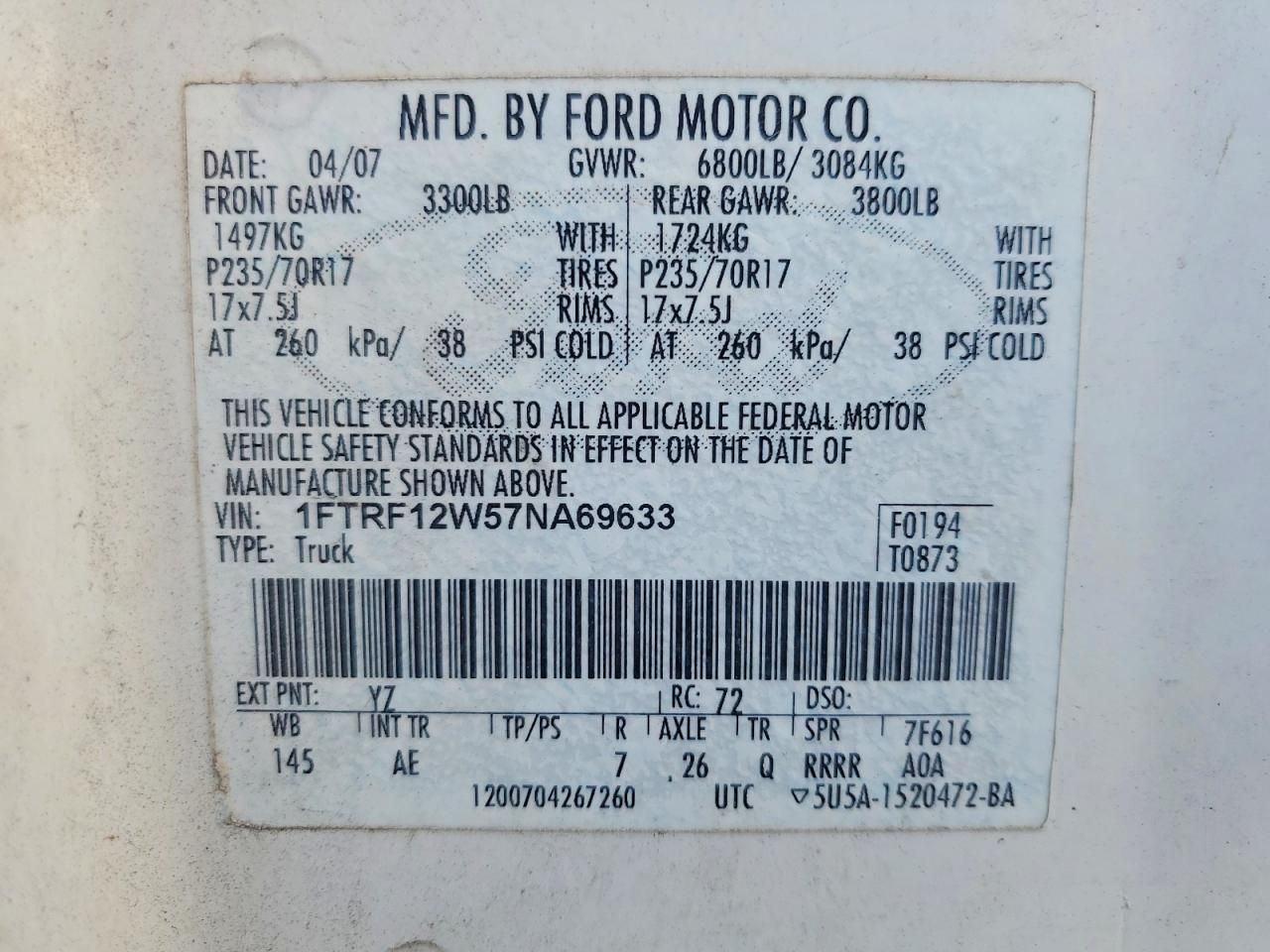 2007 Ford F150