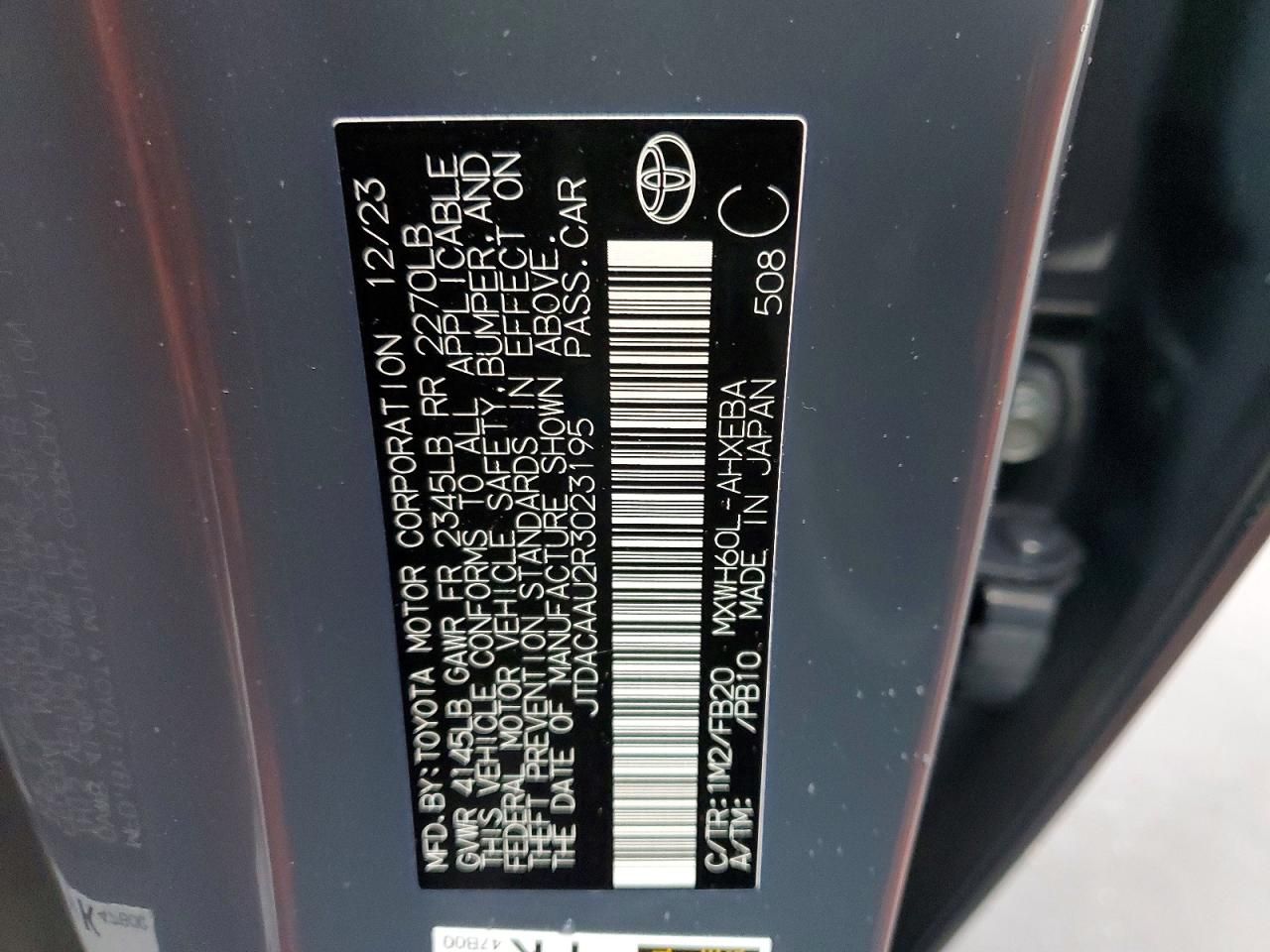 2024 Toyota Prius le