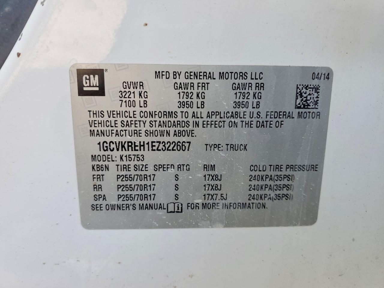 2014 Chevrolet Silverado K1500 lt