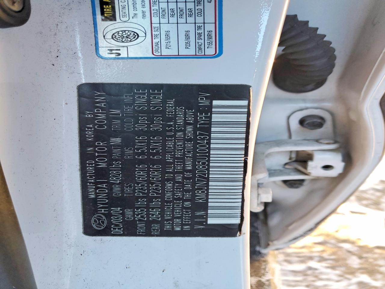 2005 Hyundai Tucson gls