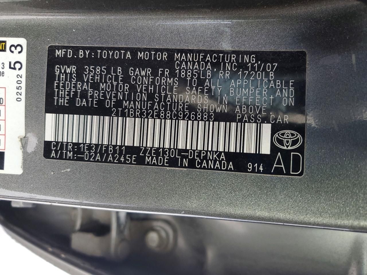 2008 Toyota Corolla ce