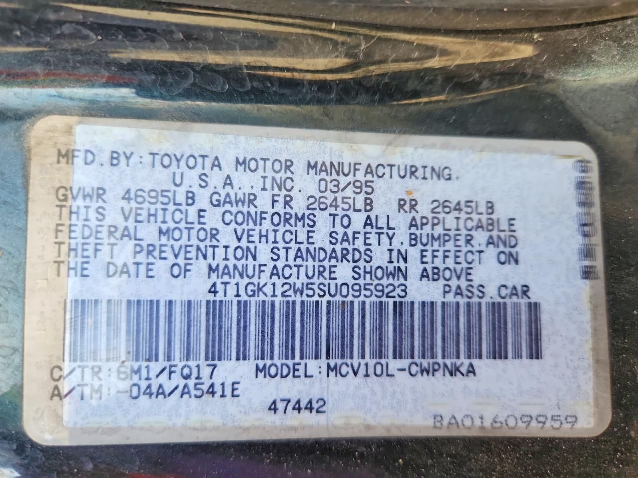 1995 Toyota Camry le