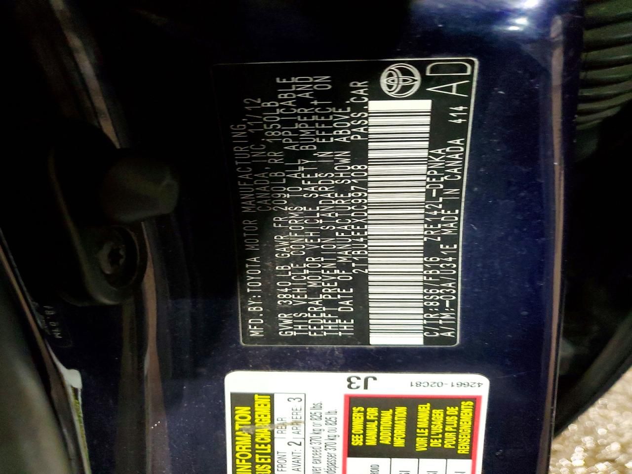 2013 Toyota Corolla Base