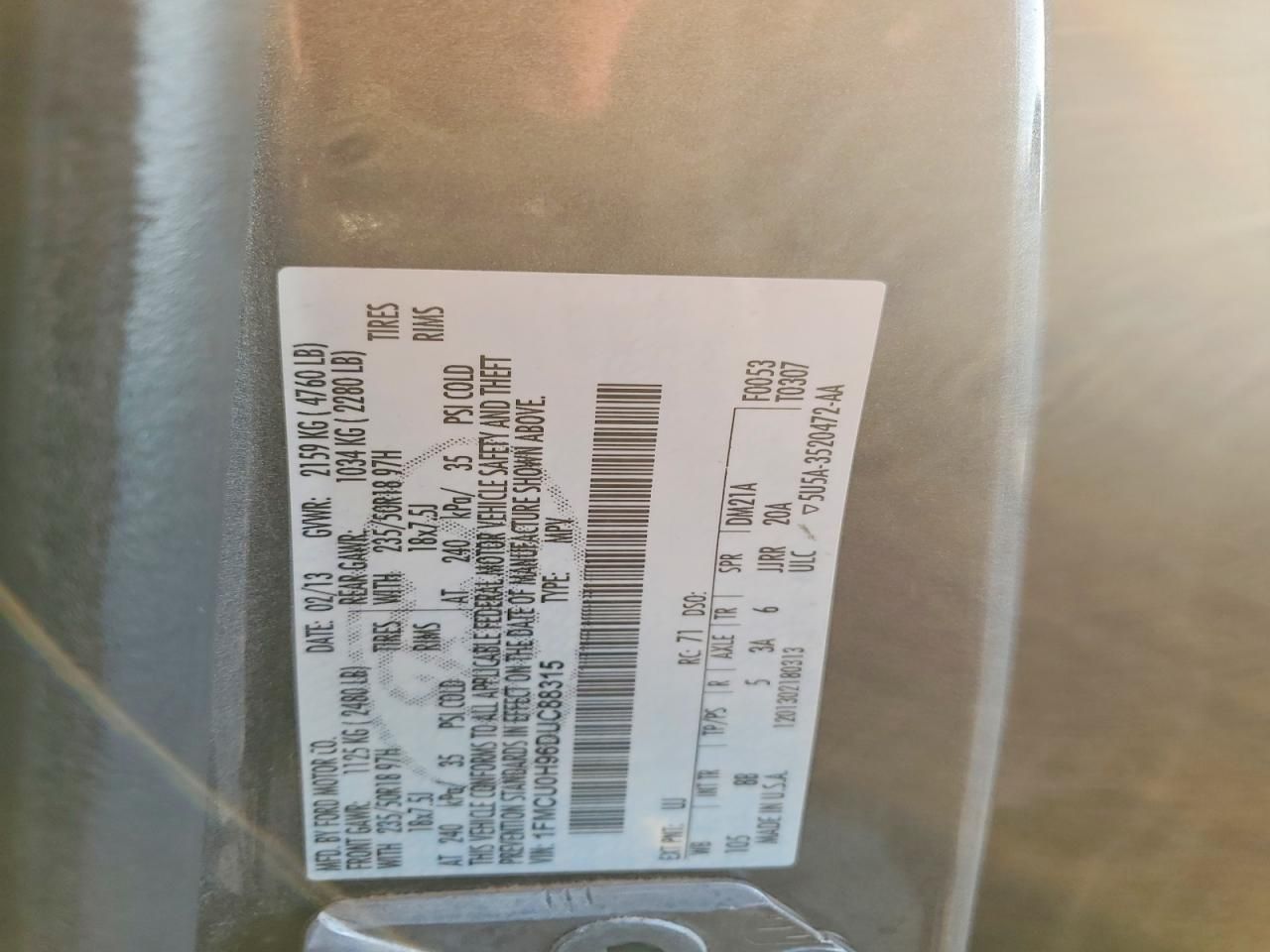 2013 Ford Escape sel