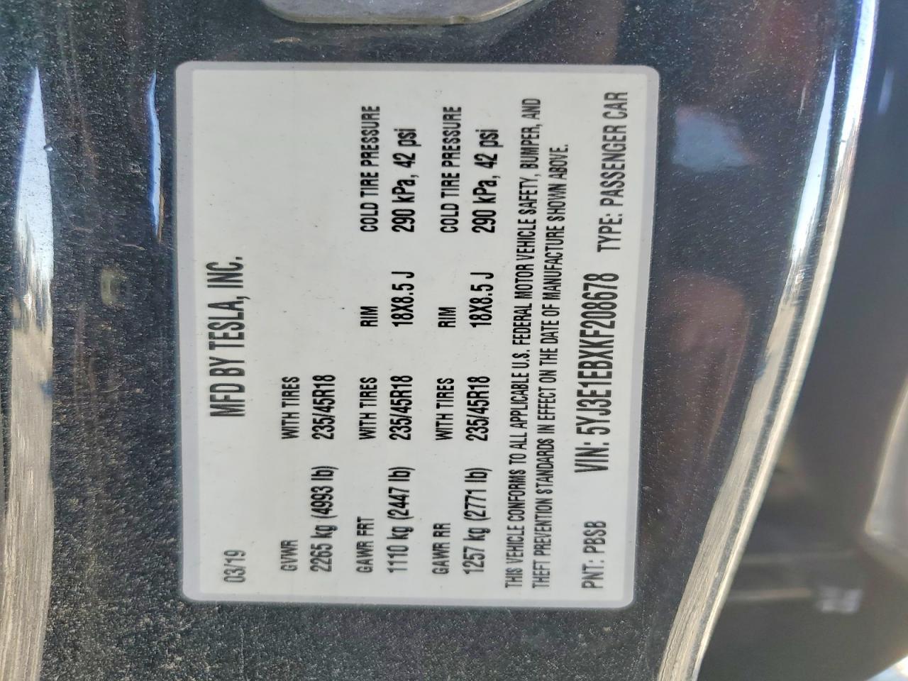 2019 Tesla Model 3