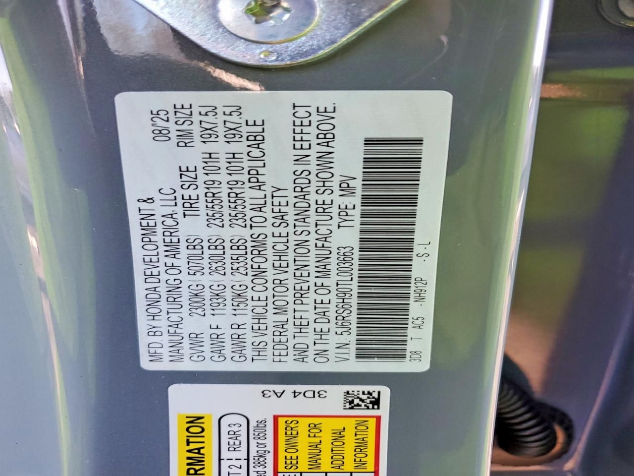 2026 Honda Cr-v Sport Touring