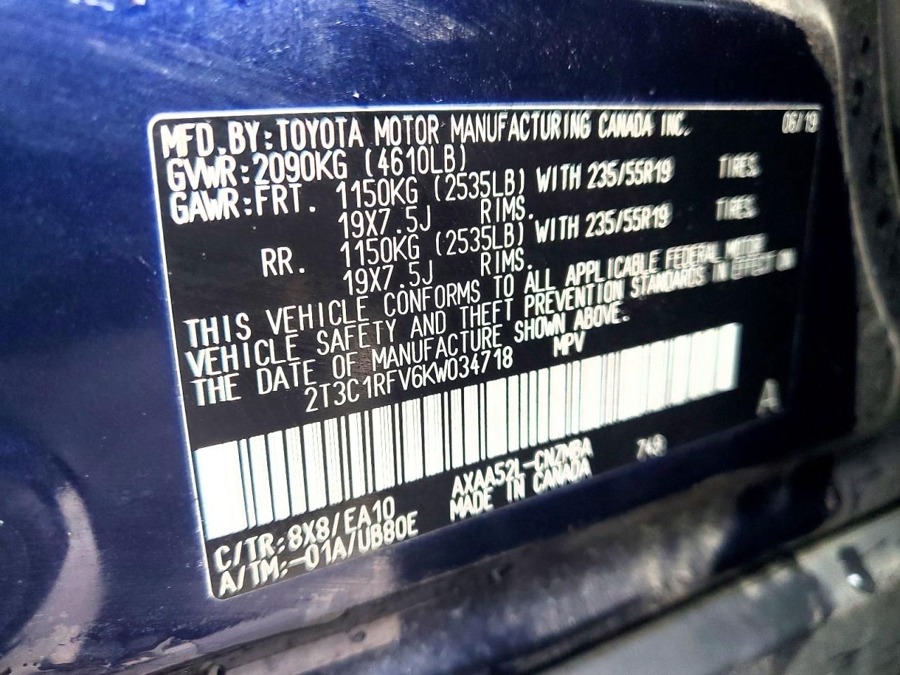 2019 Toyota Rav4 xle Premium