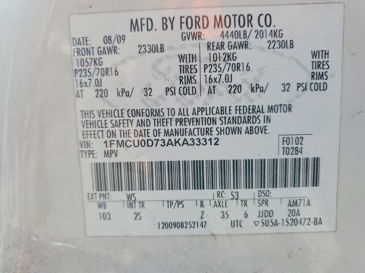 2010 Ford Escape xlt