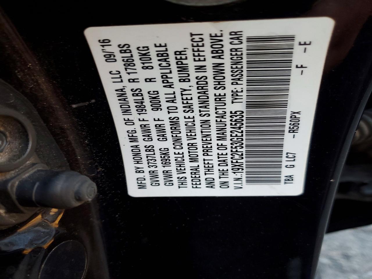 2016 Honda Civic lx