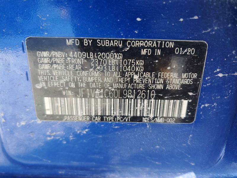 2020 Subaru Wrx Premium