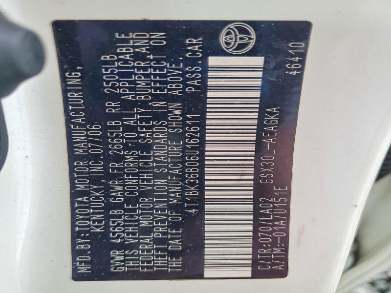 2006 Toyota Avalon xls