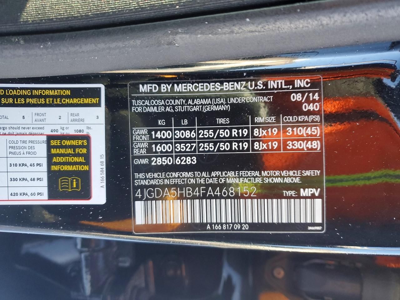 2015 Mercedes-Benz Ml 350 4matic