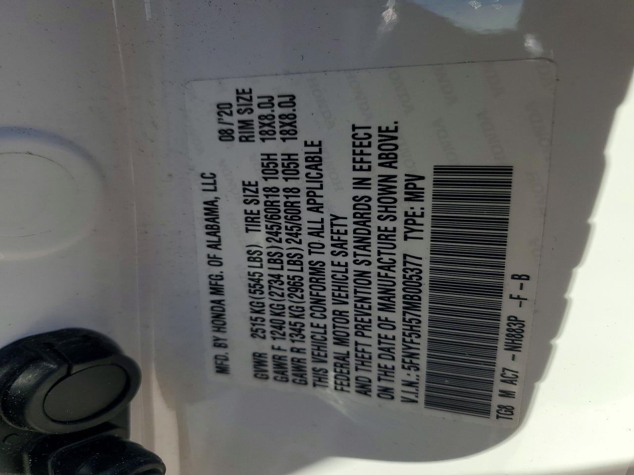 2021 Honda Pilot exl