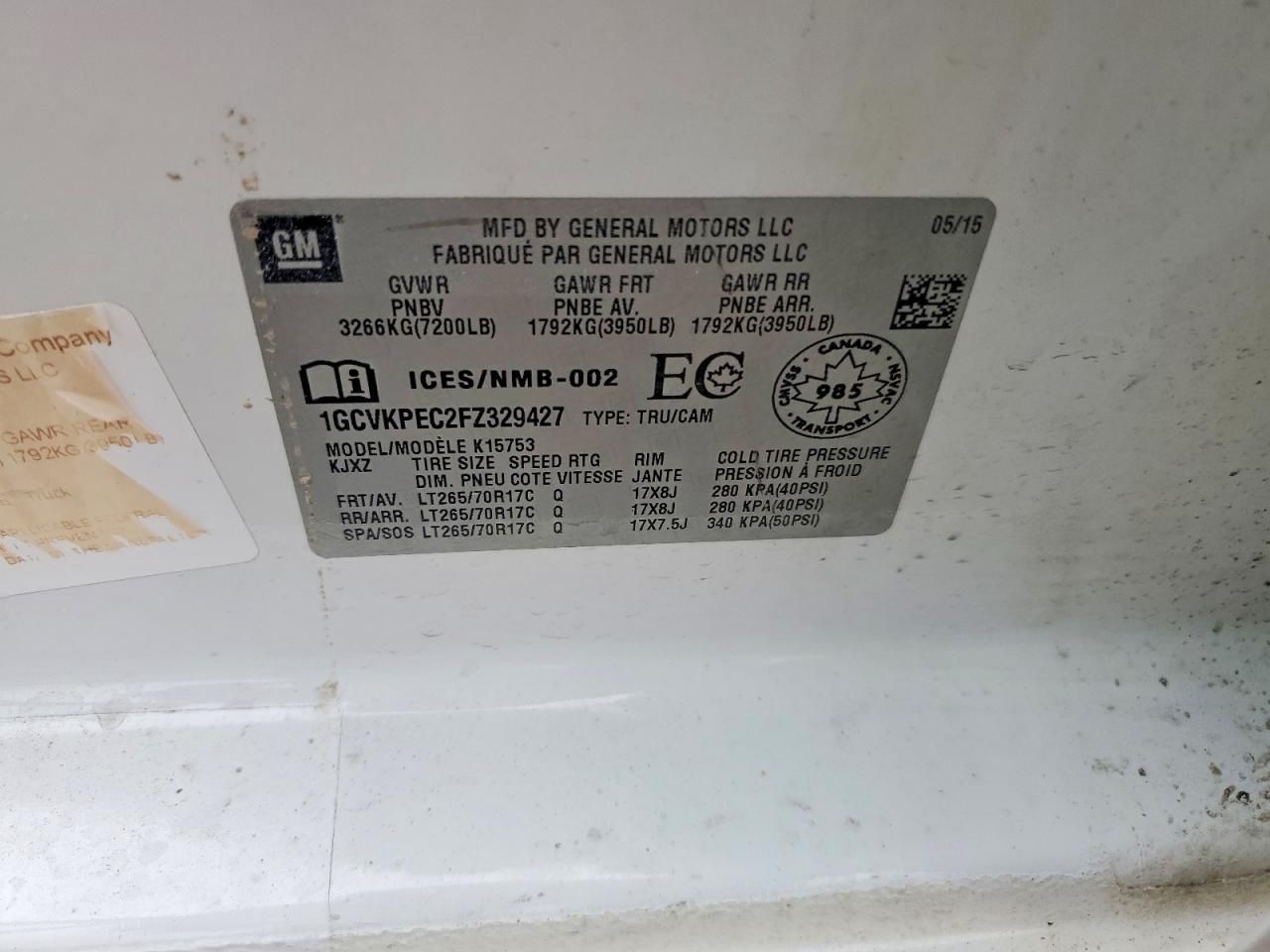 2015 Chevrolet Silverado K1500