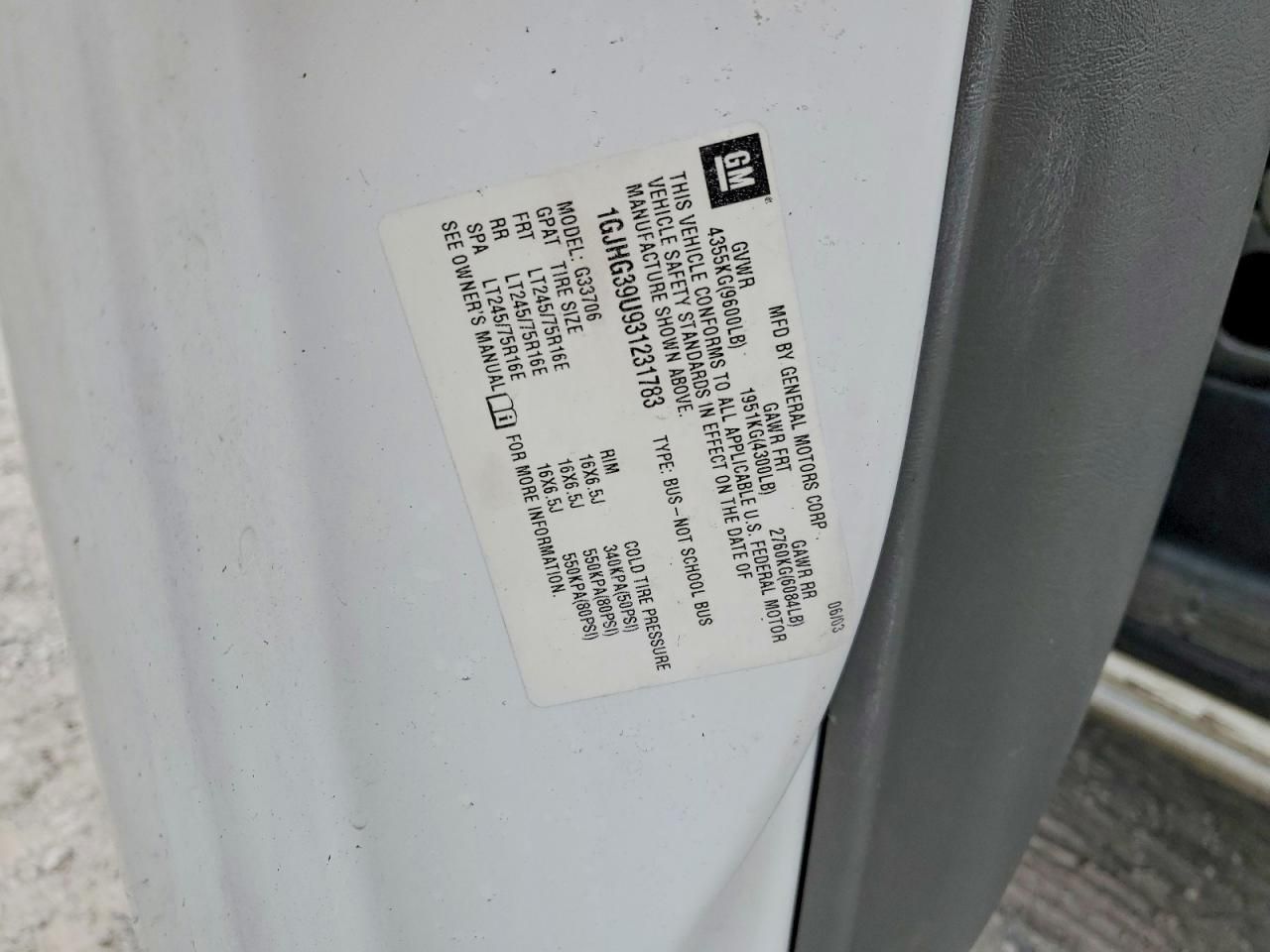 2003 GMC Savana G3500