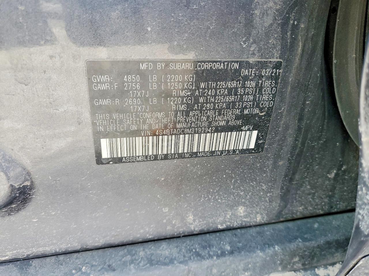 2021 Subaru Outback Premium