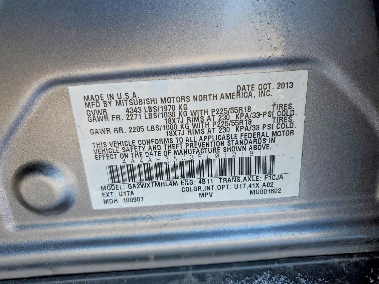 2014 Mitsubishi Outlander Sport es