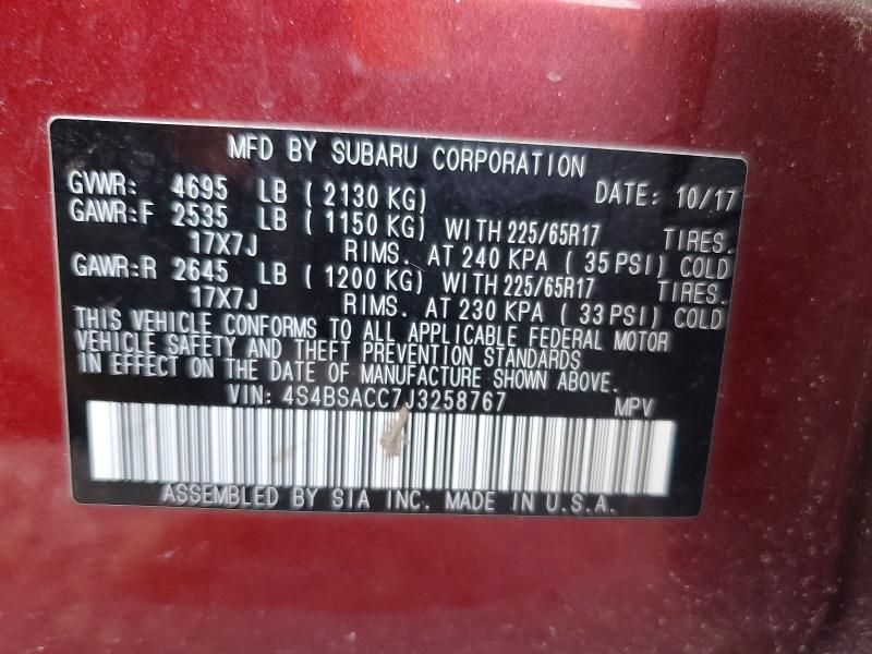 2018 Subaru Outback 2.5i Premium