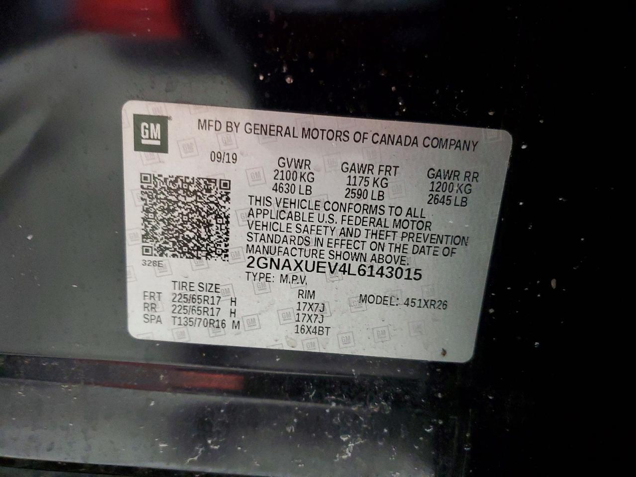 2020 Chevrolet Equinox lt