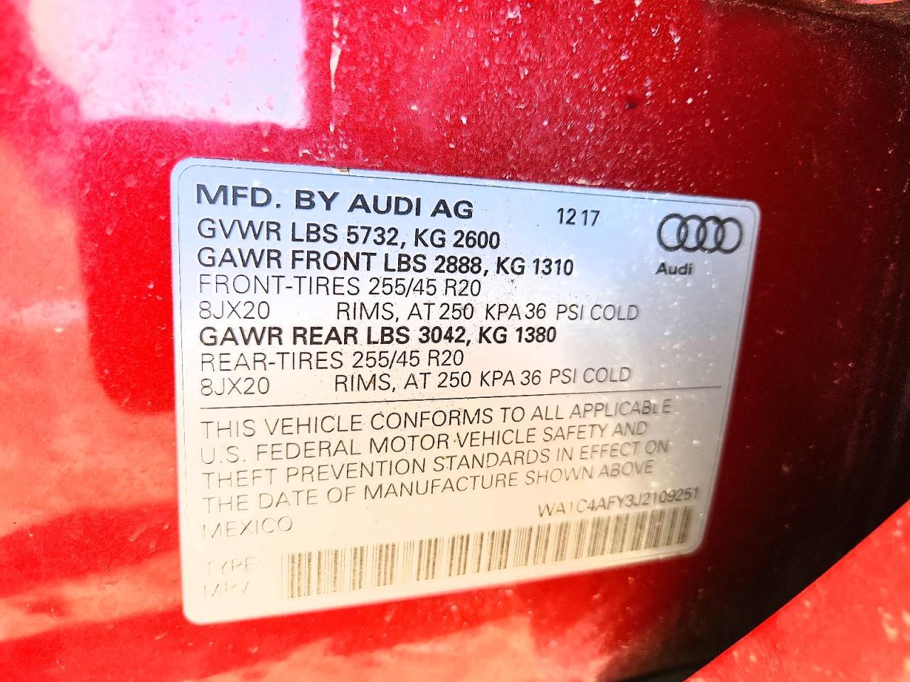 2018 Audi SQ5 Prestige