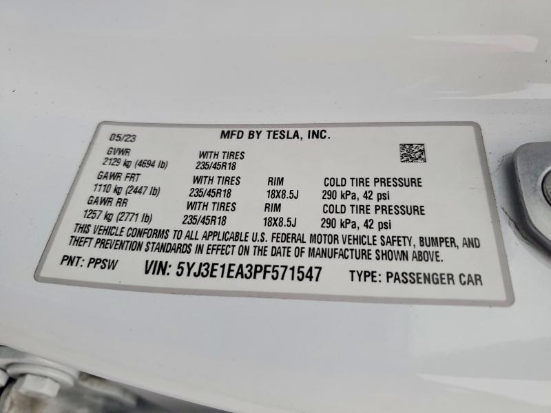 2023 Tesla Model 3