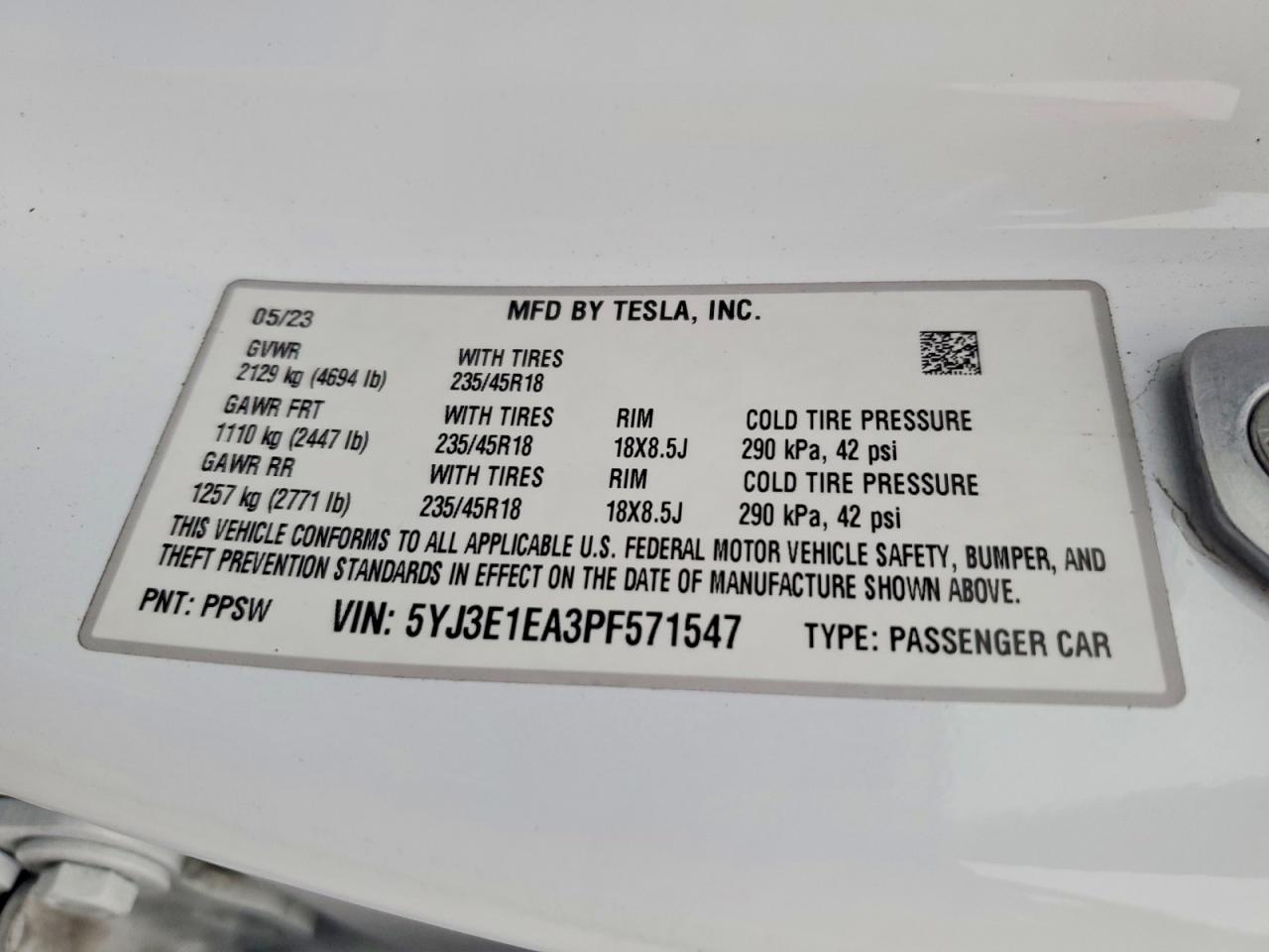 2023 Tesla Model 3