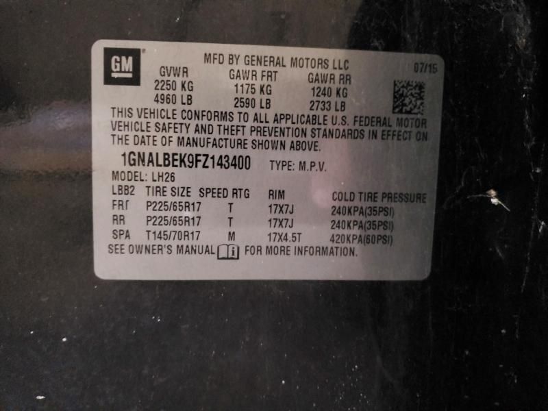 2015 Chevrolet Equinox lt