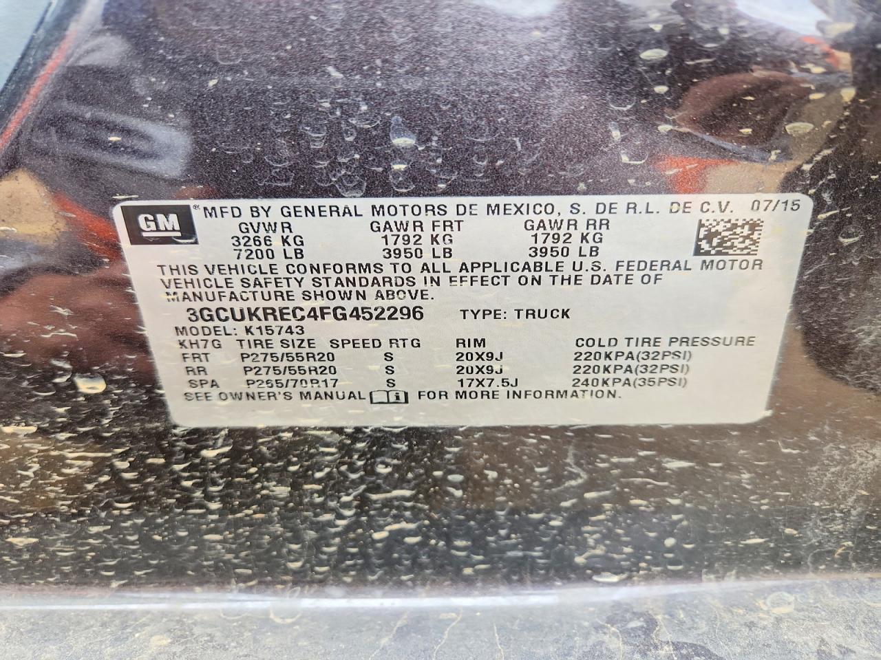 2015 Chevrolet Silverado K1500 lt
