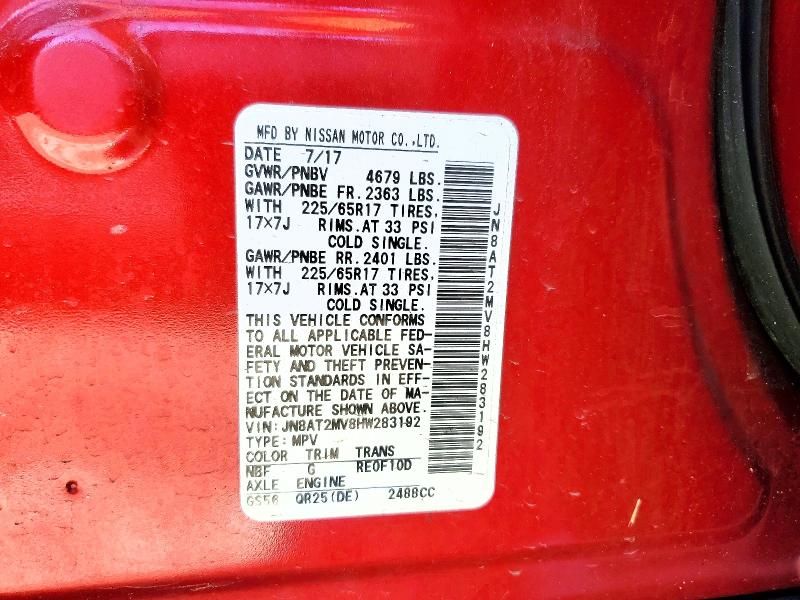 2017 Nissan Rogue sv