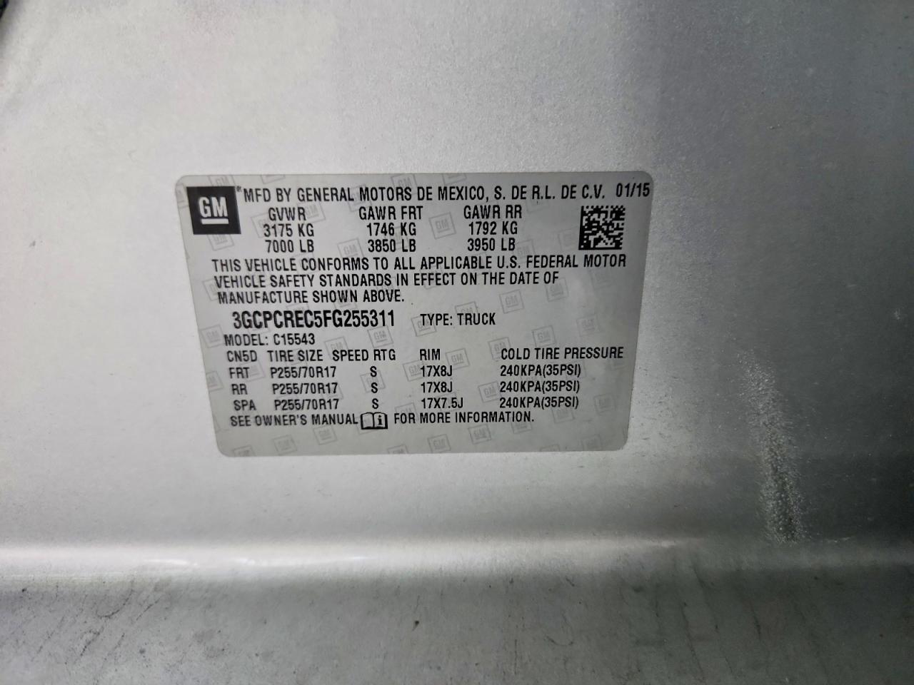 2015 Chevrolet Silverado C1500 lt