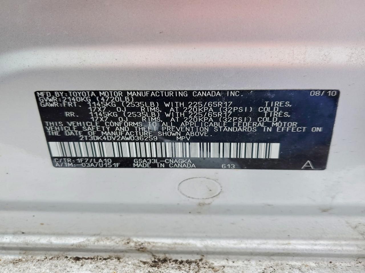 2010 Toyota Rav4 Limited