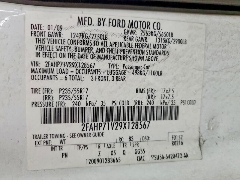 2009 Ford Crown Victoria Police Interceptor