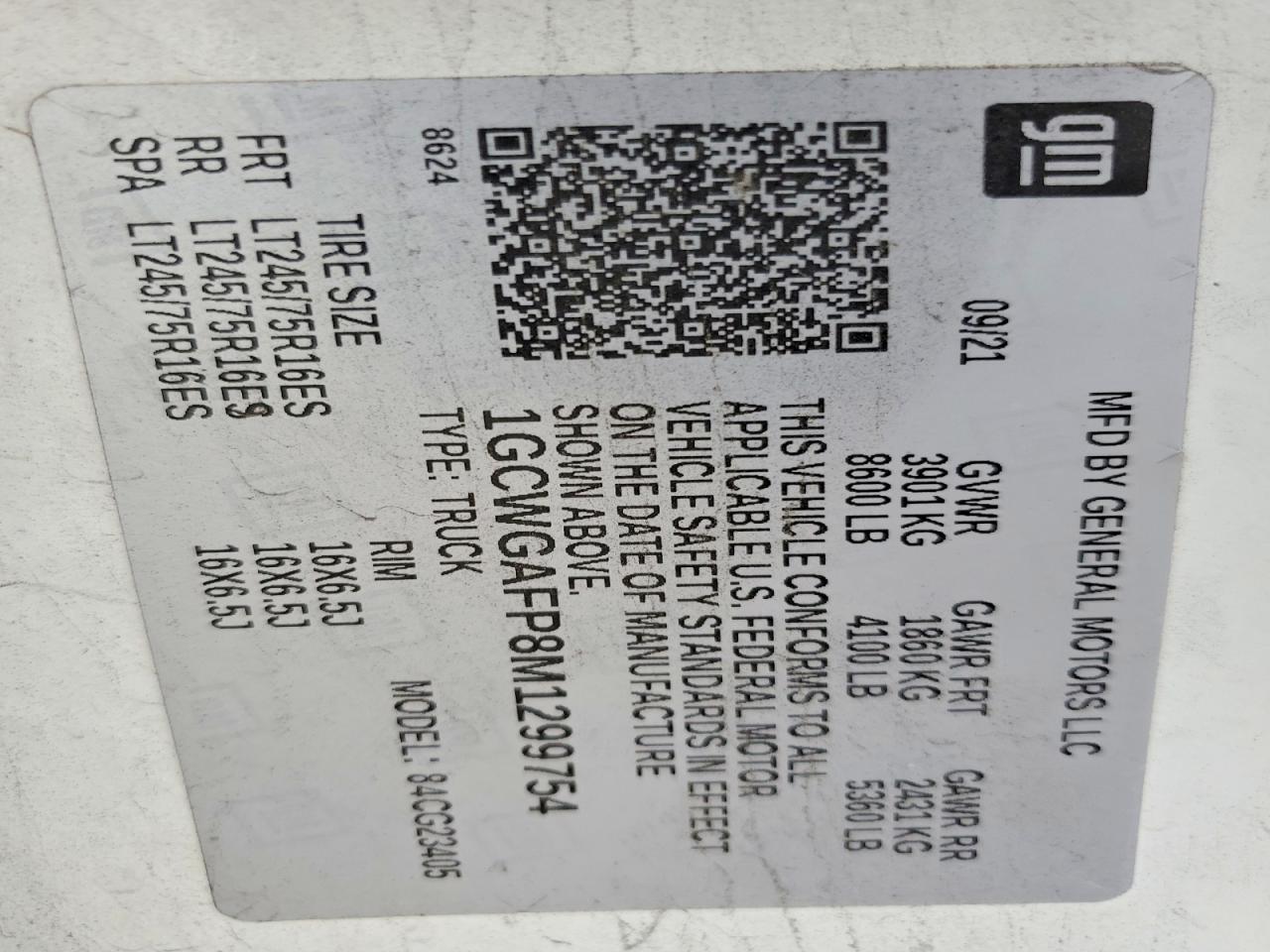 2021 Chevrolet Express G2500