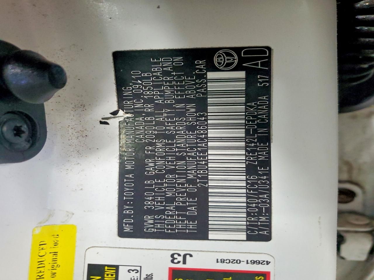 2010 Toyota Corolla Base