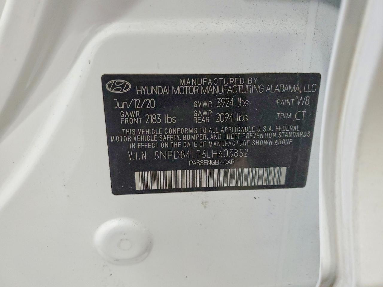 2020 Hyundai Elantra sel