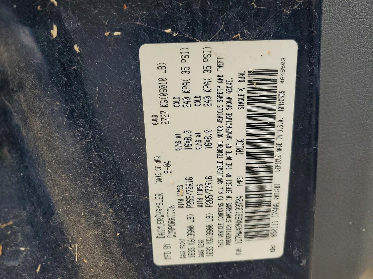 2005 Dodge Dakota slt