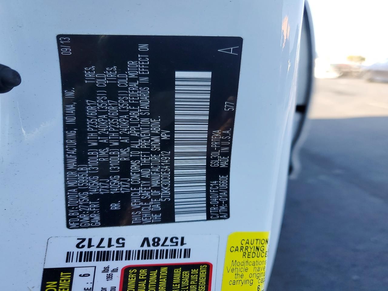 2014 Toyota Sienna le