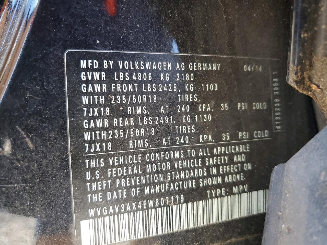 2014 Volkswagen Tiguan s