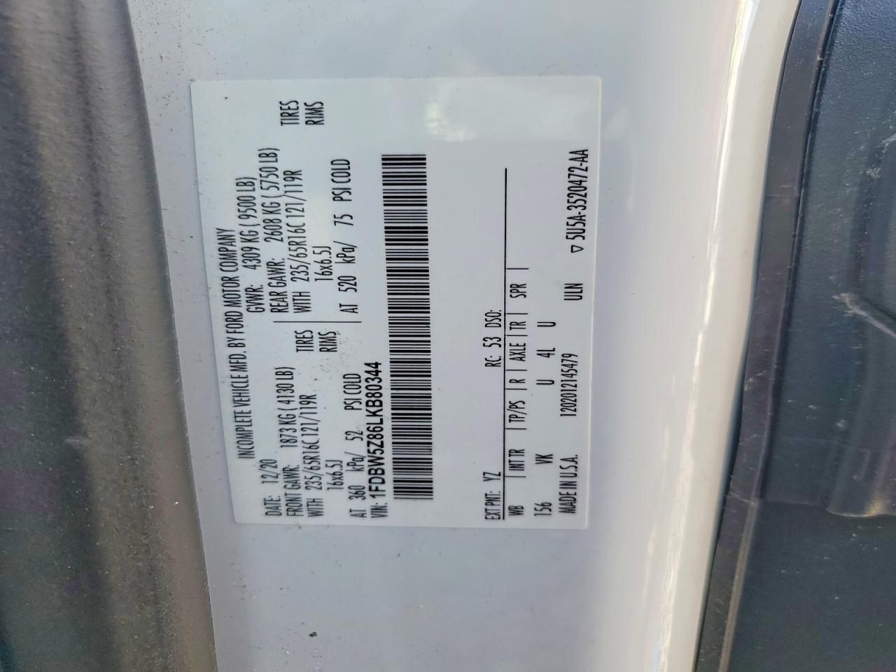 2020 Ford Transit T-350